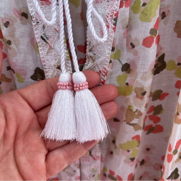 J. Jill Floral Peasant Blouse in Pink, Olive & Coral - Picture 8 of 14